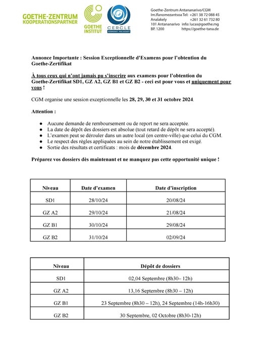 Acheter un Goethe-Zertifikat